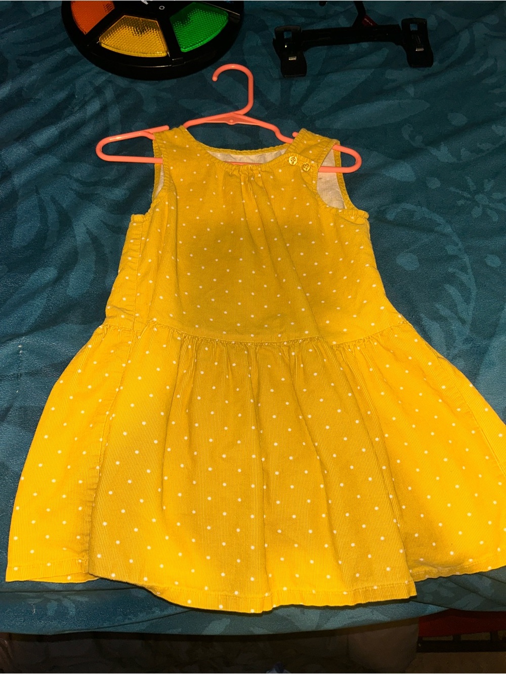 GAP Bright Yellow Polka Dot Sleeveless Dress